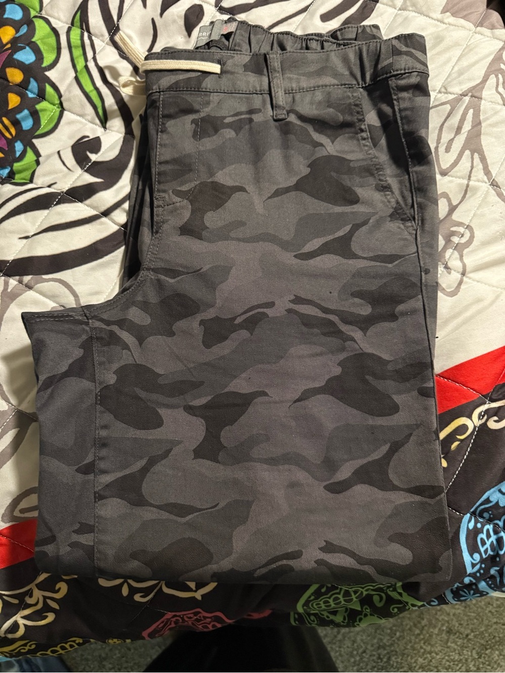 torrid Charcoal & Black Camo Straight-Leg Cargo Pants